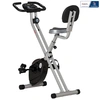 Image de HOMCOM Vélo d'appartement pliable vélo de fitness 8 niveaux de résistance magnétique Dossier selle réglable écran LCD capteur fréquence cardiaque gris
