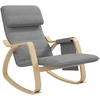 Image de HOMCOM Fauteuil relax à bascule fauteuil allaitement avec repose-pieds réglable, poche latérale et appui-tête, gris
