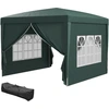 Image de Outsunny Tonnelle de jardin tente de réception barnum pop-up pliant 3 x 3 m 4 parois amovibles + sac de transport vert