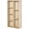 Image de HOMCOM Meuble de rangement Bibliothèque étagère 7 cubes pour intérieur, salon, chambre - 50l x 24P x 106H cm, bois naturel