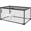 Image de PawHut Boîte à reptiles boîte d'élevage de reptiles habitat de terrarium transparent couvercle coulissant treillis métallique