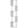 Image de HOMCOM Bibliothèque étagère Design Moderne à 5 Niveaux   Rangement Pratique pour Maison ou Bureau, blanc et gris