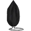 Image de Outsunny Housse de chaise suspendue housse de chaise d'oeufs tissu Oxford 210D avec fermeture éclair Ø 115 x 190 cm noir