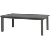 Image de Outsunny Table basse rectangulaire plateau à lattes pour intérieur/extérieur en aluminium, 100 x60 x37 cm marron