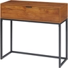 Image de HOMCOM Console meuble, table console avec tiroir et pieds en acier, pour salon, entrée, couloir, 80 x 30 x 76 cm, bois naturel