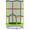 Image de HOMCOM Trampoline pour enfant filet de sécurité porte zippée 6 poteaux rembourrés charge max. 45 kg Ø 1,40 x 1,90H m vert