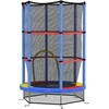 Image de HOMCOM Trampoline pour enfant filet de sécurité porte zippée 6 poteaux rembourrés charge max. 45 kg Ø 1,40 x 1,90H m multicolore