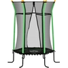 Image de HOMCOM Trampoline pour enfant Ø 1,63 x 1,9 m filet de sécurité porte zippée 6 poteaux rembourrés inclus vert noir