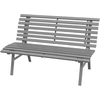 Image de Outsunny Banc de jardin extérieur 2 places assise dossier à lattes, en aluminium, dim. 123 x 67 x 79 cm, gris