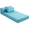 Image de HOMCOM Chauffeuse canapé-lit convertible fauteuil 1 place avec 1 coussin déhoussable, tissu gris