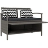 Image de Outsunny Banc extérieur jardin 2 places banc de rangement 160L en rotin PE avec coussin 2 oreillers 112 x 62 x 82 cm gris