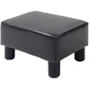 Image de HOMCOM Pouf repose-pied tabouret bas en tissu de polyester capacité de charge 110 Kg 40 x 30 x 24 cm marron