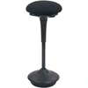 Image de HOMCOM Tabouret de bureau debout tabouret ergonomique siège bascule à 360° large socle 36 x 36 x 70-90 cm noir