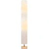 Image de HOMCOM Lampadaire sur pied de salon avec abat-jour en lin, interrupteur à pied, 2 x douille E27, 120 cm, gris