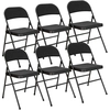 Image de HOMCOM Lot de 6 chaises pliantes chaises de salle à manger portables cadre en acier 45 x 46 x 78 cm noir