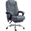 Image de Vinsetto Fauteuil de bureau massant et chauffant hauteur réglable dossier inclinable télécommande repose-pieds rétractable gris