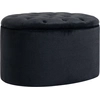Image de HOMCOM Banc de rangement rembourré avec espace de rangement pour couloir chambre salon 71 x 52 x 42 cm noir