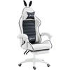 Image de Vinsetto Chaise de gaming avec support lombaire, hauteur réglable, dossier inclinable, oreilles de lapin et appui-tête, noir