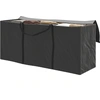 Image de Outsunny Sac de rangement pour coussin de jardin housse de coussin d'extérieur tissu Oxford avec poignées 175 x 55 x 75 cm noir