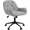 Image de Vinsetto Chaise de bureau, fauteuil de bureau en velours siège pivotant à 360° réglable en hauteur, 60 x 61 x 81-91 cm gris clair