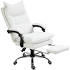 Image de Vinsetto Fauteuil de bureau, chaise bureau ergonomique avec dossier inclinable, hauteur réglable, 66 x 72 x 130 cm, blanc