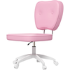 Image de Vinsetto Chaise de bureau sans accoudoirs, fauteuil de bureau, hauteur réglable, pivotant 360°, 46 x 59 x 82-92 cm, rose