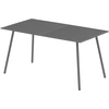 Image de Outsunny Table à manger de jardin pour 6 personnes avec plateau à lattes pour jardin, patio, terrasse, 150 x 80 x 74 cm, gris