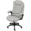 Image de Vinsetto Fauteuil de bureau massant et chauffant chaise de bureau avec hauteur réglable dossier inclinable et télécommande gris