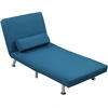Image de HOMCOM Fauteuil convertible 3 en 1 chauffeuse lit 1 place avec coussin bleu