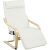 Image de HOMCOM Fauteuil de salon fauteuil relax massant et chauffant dossier haut, appui-tête et repose-pieds, 67 x 95 x 101 cm, crème