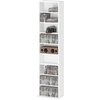 Image de HOMCOM Rangements pour CD et DVD 9 compartiments et 6 étagères réglables capacité max. 260 CD/120 DVD 33 x 24 x 140 cm blanc