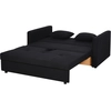 Image de HOMCOM Canapé-lit 2 places convertible 2 en 1 avec 2 coussins et coffre de rangement intégré 152 x 101 x 81 cm gris foncé