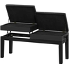 Image de HOMCOM Banc de piano réglable en hauteur, tabouret de piano avec rangement, banquette pour clavier capitonné, noir