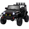 Image de AIYAPLAY Voiture électrique enfants UTV avec télécommande 2,4G, 2 moteurs 12 V, musique, klaxon, lumières LED, 100x63x65cm, noir