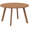 Image de Outsunny Petite table basse ronde, table d'appoint avec patins antidérapants, cadre en métal, pour jardin, Ø 70 x 42 cm, orange