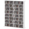 Image de HOMCOM Rangements pour CD et DVD avec 16 compartiments et 12 étagères réglables, capacité max. 720 CD/396 DVD et Blu-ray, blanc