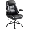 Image de HOMCOM Fauteuil de bureau avec accoudoirs relevables, chaise de bureau ergonomique, hauteur réglable, fonction de bascule, noir