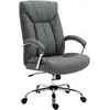 Image de Vinsetto Fauteuil de bureau, chaise de bureau ergonomique, hauteur réglable, dossier haut, fonction de bascule, 65x78x118cm, gris
