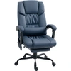 Image de Vinsetto Fauteuil de bureau massant, repose-pied, hauteur réglable, dossier inclinable, télécommande filaire, 66x75x122cm, bleu