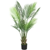 Image de HOMCOM Plante artificielle intérieure 120 cm, palmier arbre artificiel avec pot en plastique et flocage, vert