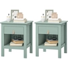 Image de HOMCOM Lot de 2 tables de chevet avec tiroir et compartiment ouvert, 45 x 40 x 55 cm, vert