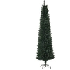 Image de HOMCOM Sapin de Noël artificiel 180 cm, arbre de Noël slim avec 380 pointes de branche, support en métal pliable, vert