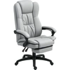 Image de Vinsetto Fauteuil de bureau massant, chaise de bureau avec hauteur réglable, dossier inclinable et télécommande filaire, gris