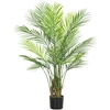Image de HOMCOM Plante artificielle intérieure 120 cm, palmier arbre artificiel avec pot en plastique et flocage, vert