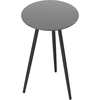 Image de Outsunny Petite table basse ronde, table d'appoint, plateau en verre trempé, pieds effilés, cadre en acier, Ø 40 x 50 cm, noir