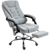 Image de Vinsetto Fauteuil de bureau massant et chauffant, chaise de bureau, hauteur réglable, dossier inclinable, 65x70x111-119cm, gris