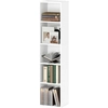 Image de HOMCOM Bibliothèque étagère de rangement 5 niveaux avec étagères réglables pour salon, chambre, bureau, 30x24x133,5cm, blanc