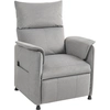 Image de HOMCOM Fauteuil relax électrique avec fonction mémoire, repose-pieds rétractable, télécommande, gris