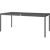 Image de Outsunny Table à manger de jardin acier, table de jardin 8 personnes plateau à lattes rectangulaire 186 x 90 x 74 cm gris foncé