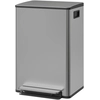Image de HOMCOM Poubelle cuisine 50L, poubelle à pédale, seau intérieur amovible, couvercle à fermeture douce, 41,7x36,6x62cm, argent